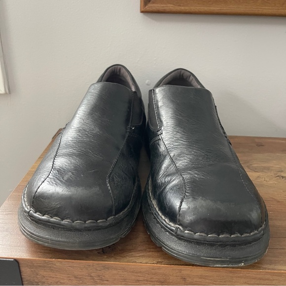 Dr. Martens Men\'s Black Leather Slip-On Shoes
